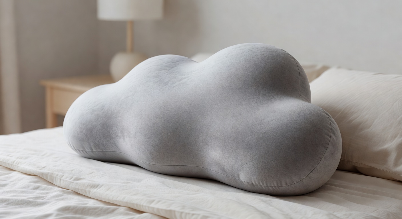 Detailed view of Nordic Cloud Memory Foam Pillow with soft background